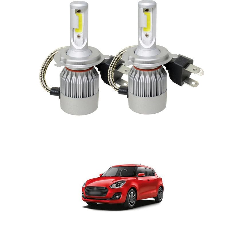 Universal For Car C6 LED Car H4 All in One White Light Bulb 3800LM 36W LED Car Headlight Conversion Kit (Pack of 2) Comfortable With Sw-ift Old-image-37