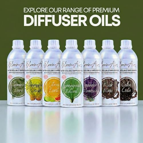 Image of Jasmine Dune Diffuser Oil for Home Fragrance, 1 Litre Refill, Water-Soluble, Strong & Long-Lasting Aroma Infused with 3X Hyper Boost Action for use in Home and Office