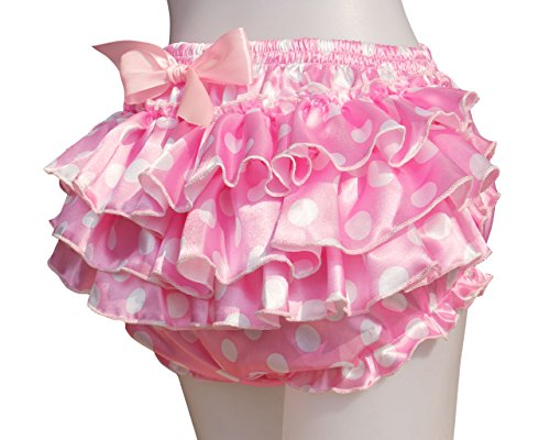 ABDL PVC & Satin Ruffle Rhumba Pull on Plastic Pants (X-Large, Pink)3