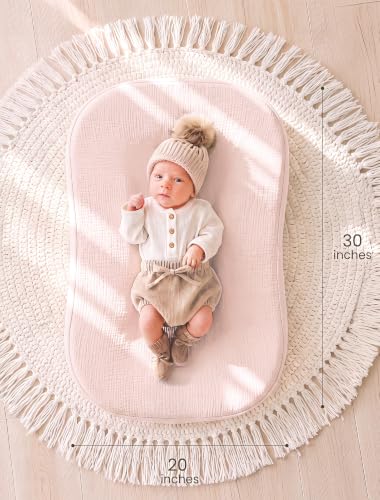 Image of Termichy Muslin Baby Lounger Covers: 30x20 Fitted for Snuggle Me Lounger