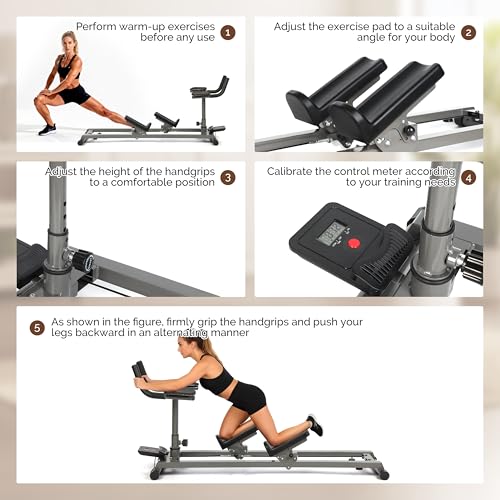 Image of EVERYMATE Exercise Crawler Machine, Spine Twist and Stretch Trainer, Full Body Cardio Machine, Builds Core Strength, Home Gym Equipment with Adjustable Hand Grips & Knee Support