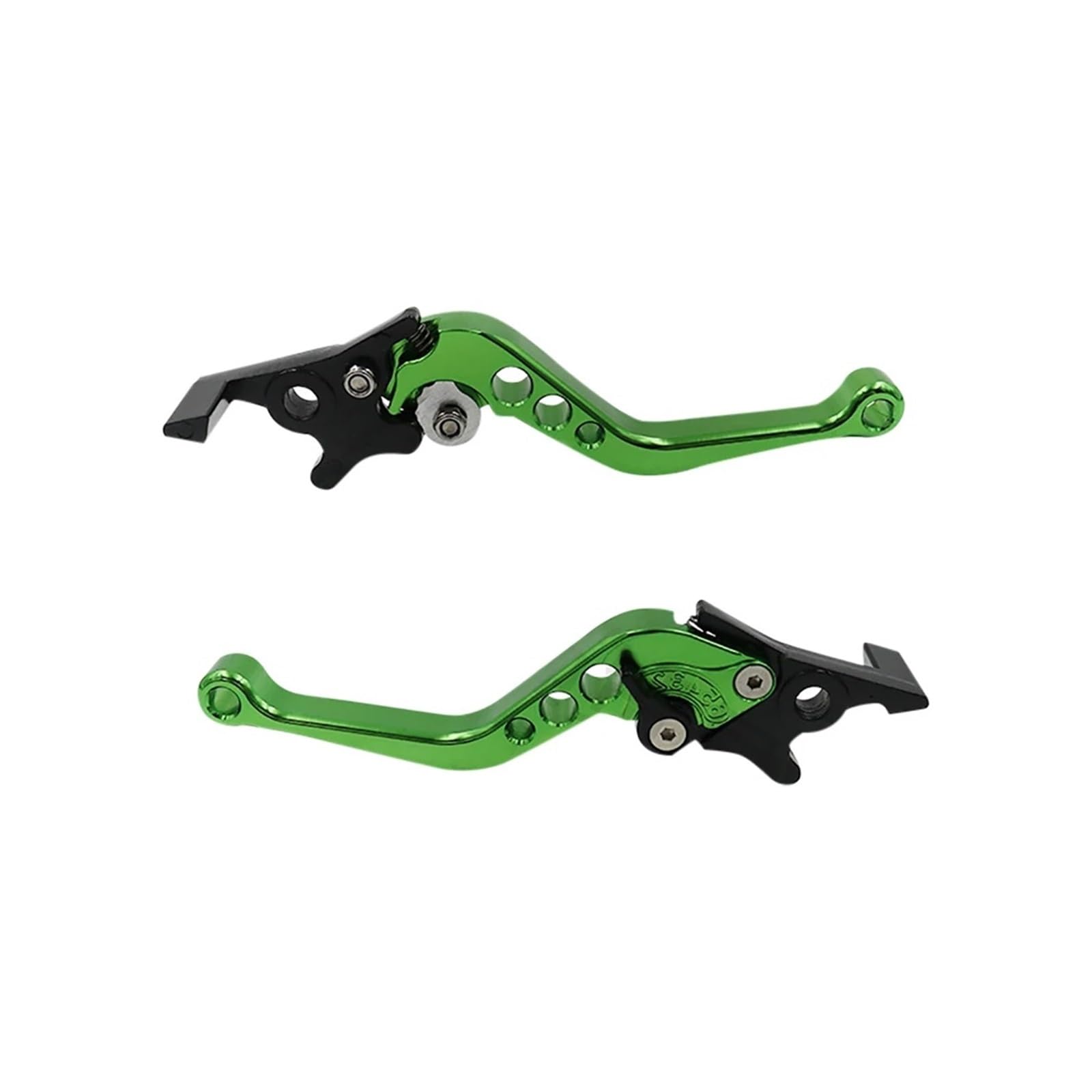 Twixral Motorbike Brake Levers 2Pcs Universal CNC Alloy Motorcycle Brake Handle Adjustable Size for Moto Lever(Green)