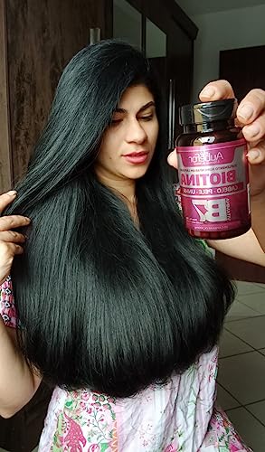 Biotina Aubefor cabelo pele e unhas 560mcg crescimento capilar e combate a queda