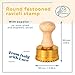 La Gondola Homemade Ravioli Stamp - Round Festooned 2.56in | Italian Pasta Making Tool for Home and Business | Brass & Natural Wood | Sturdy & Easy to Use Ravioli Stamp | Ravioli Cutter Made in Italy