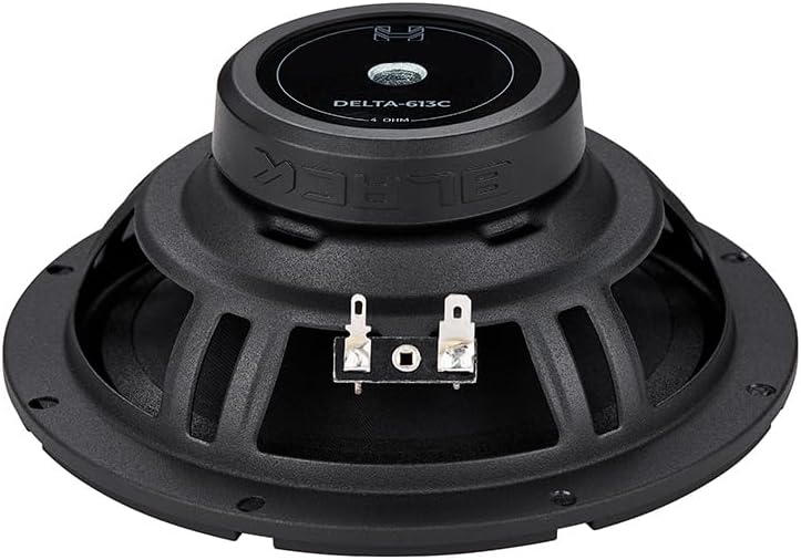 Black Hydra Delta 613C 6.5" 2-Way Component System – 70W RMS | 140W MAX, 4 Ohm, 50Hz–21kHz Frequency Range, 91.2 dB Sensitivity – SQ Car Audio Speakers