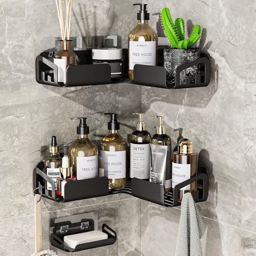 JIALTO 3 in 1 Self-Adhesive Bathroom Organizer Without Drill | St...