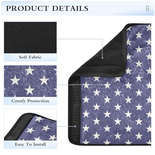 Image of Seat Belt Cover Pad 2 Pcs Soft Seat Strap Cover Cute Protector Support Head Neck Shoulder for Car Seats High Chair Backpack (10x7.7in) Star