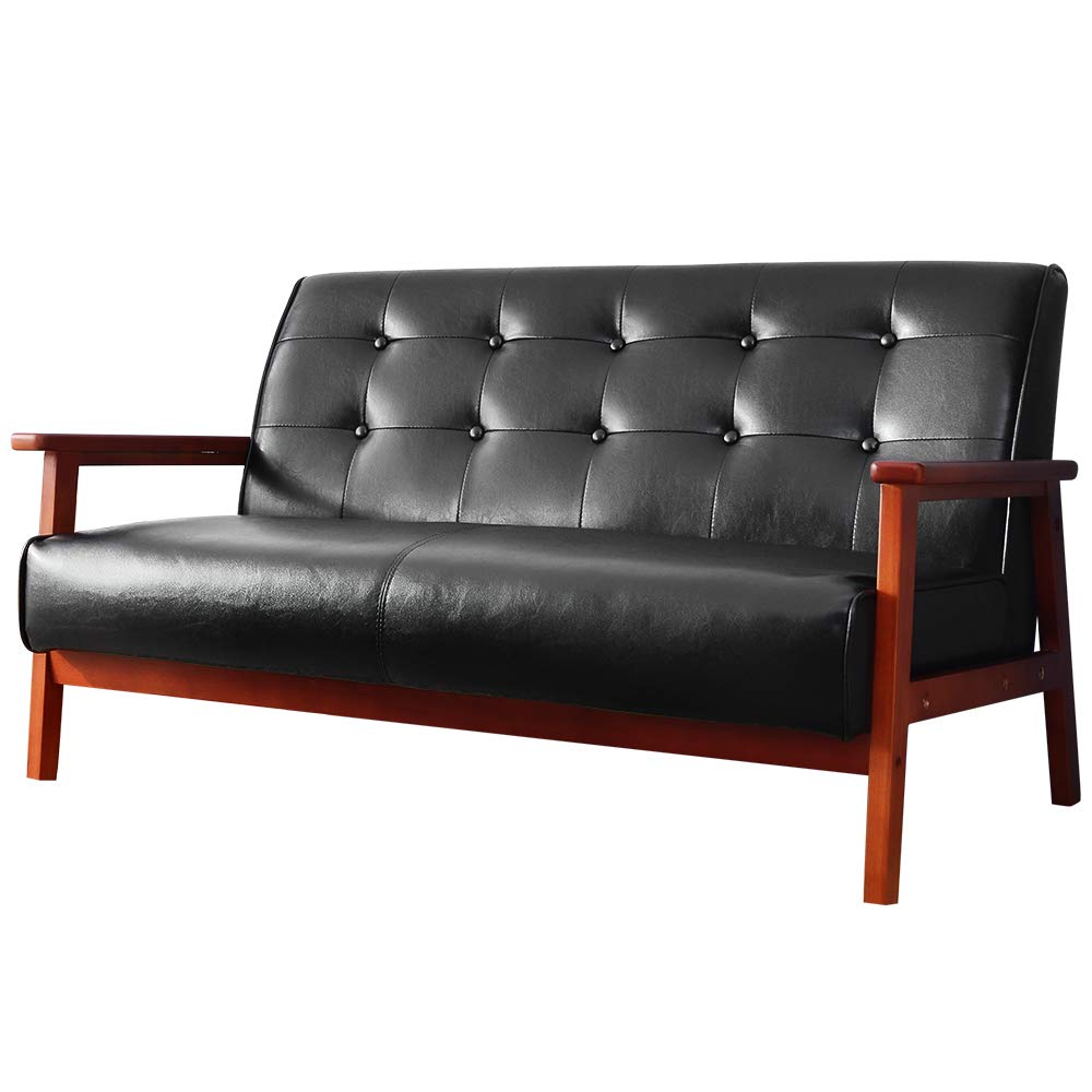 Amazon.co.jp: 2人掛けソファ ソファー 2Pソファ レザー PVC (PU  