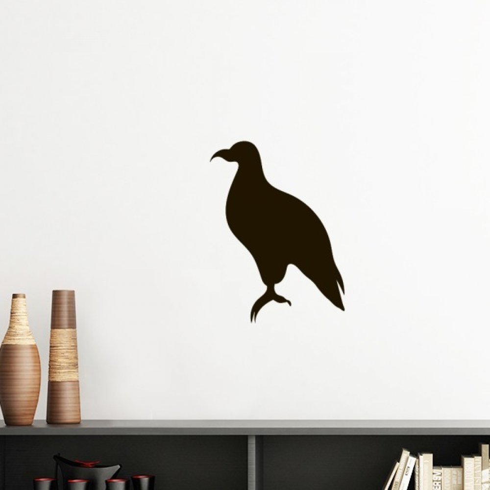 Sticker mural aigle noir silhouette amovible et autocollant DIY couleur rose taille 60cm