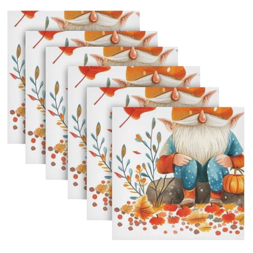 Servilletas de tela multicolor 20x20 in set x6 miniatura 2