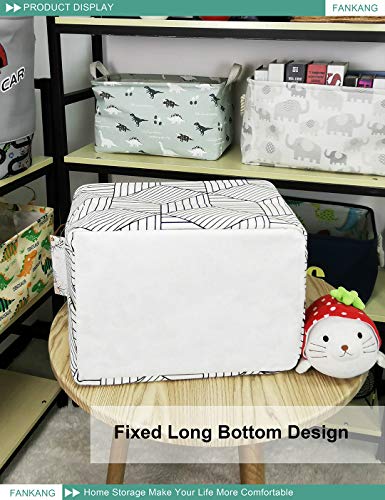 Fankang Storage Basket,Nursery Hamper Canvas Laundry Basket Foldable With Waterproof Pe Coating Storage thumb #5