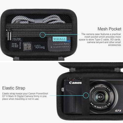Funda rígida para cámara Canon PowerShot G7 X Mark III negra miniatura 4