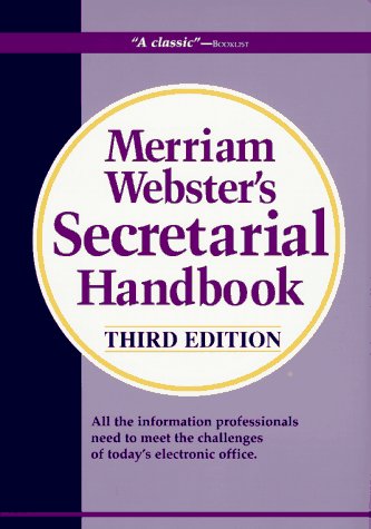 Cover of Merriam-Webster's Secretarial Handbook (Third Edition)