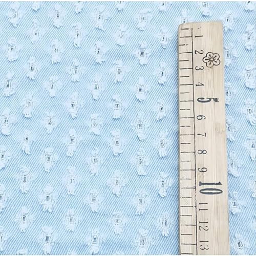 Tissu denim lavé perforé largeur 150 cm matériel couture résistant - 3