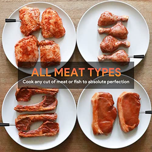 Mofweb Wireless Meat Thermometer, Bluetooth Meat Thermometer Smart Food Thermometer With 165 Ft Range For Grill Oven Bbq Cooking Rotisserie Sous Vide At Home Kitchen Outdoor #TOP7