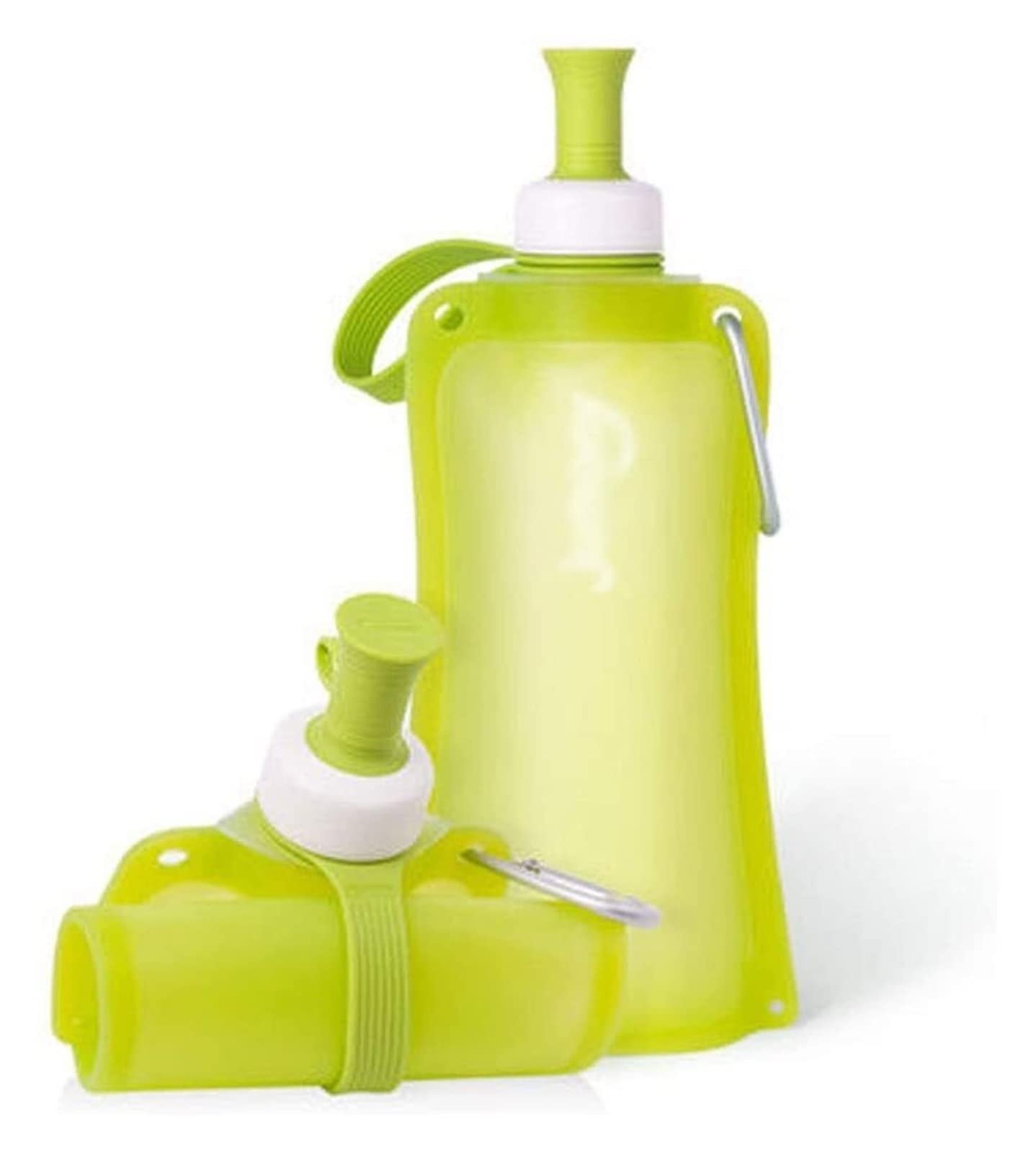 Gourdes d'eau Gourde Bouteille d'eau Bouteille d'eau Pliable, Bouteille de Gym Pliable, avec Valve Anti-Fuite Bouteilles d'eau en Silicone Platine Gourde Sport (Blue : F, Size : 550ml)