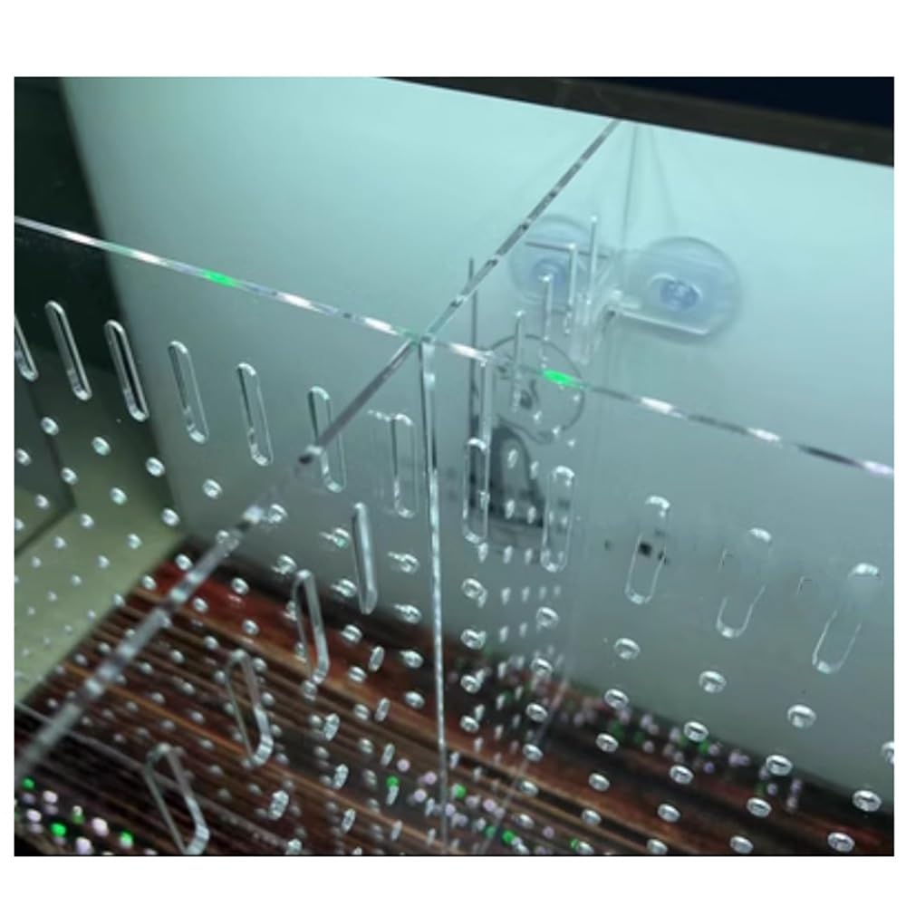 Divisori per Acquario Pannello isolante trasparente per acquario, divisorio acrilico, partizione di rete, previene i pesci, attacco di lotta con le tartarughe, ogni trasparente, dimensioni: 40 x 50 c