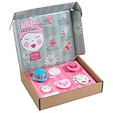Paradise Galleries® Reborn Baby Doll Collectibles, Assorted Face Pacifier, Birthday Gift Present 5 - Piece Pacifier Set Mini- Magnetic, Stem, Magnetic, Frosted Tip Pacifier w/ 15 Different Sounds
