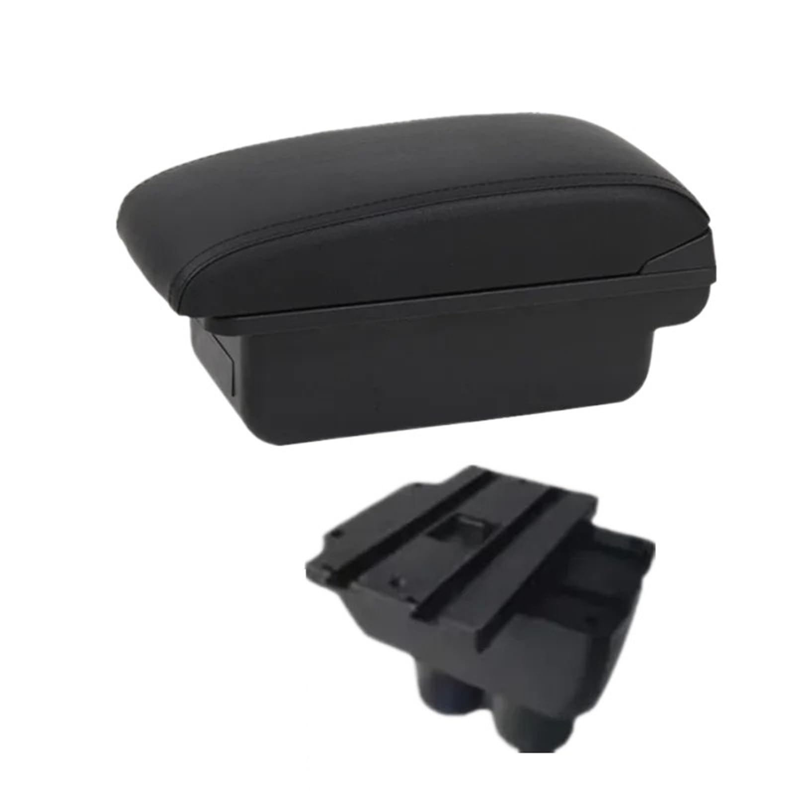 NOKRGQW Car Armrest Box For VW For Touran Caddy Car Armrest Box Central Storage USB Port Interior Dedicated Retrofit Accessories(A1 black line No USB)
