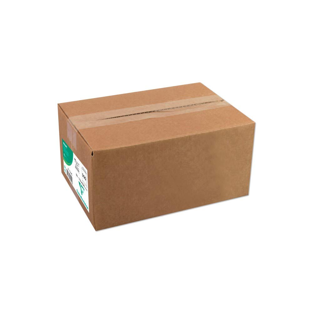 Clairefontaine 744C - Karton mit 500 Versandtaschen mit Rillen Kraftbraun B5-176x250 mm, selbstklebend, 90g, 1 Karton