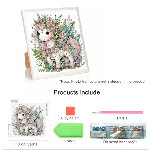 Image of AiYuanzsh Diamond Art Painting Kits for Adults, 5D Special Shape Diamond Art Kits for Beginners, Crystal Rhinestones Diamond Painting for Home Wall Decoration Gift 12x12 Inch Fantasy Animal Design