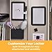 LockerMate 6-Piece Locker Organizer Kit, Includes Mirror, Whiteboard, Storage Cup & Dry Erase Marker, Black