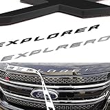 xianhu Matte Metal Hood Letters Emblem for Ford Explorer, Not Plastic,Car Head Cover English Letter