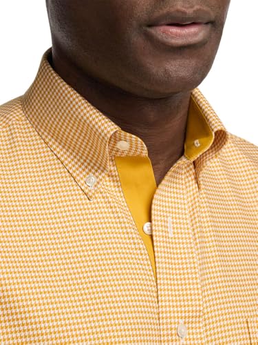 Paul Fredrick Men's Tailored Fit Comfort Stretch Non-Iron Check Dress Shirt3