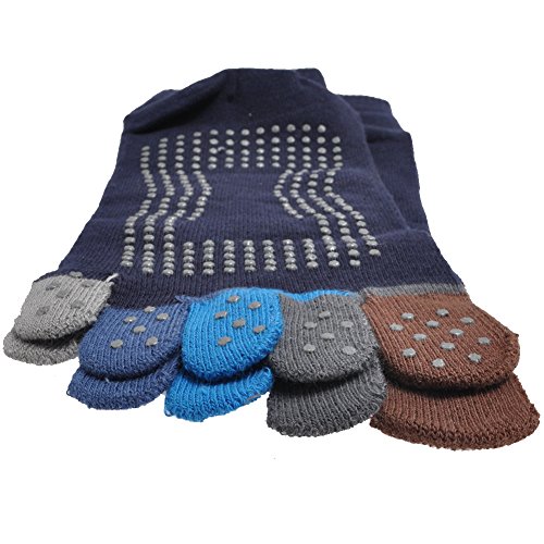 Angelina 6-Pair-Pack Yoga/Pilates Full Toe Grip Teo Socks2
