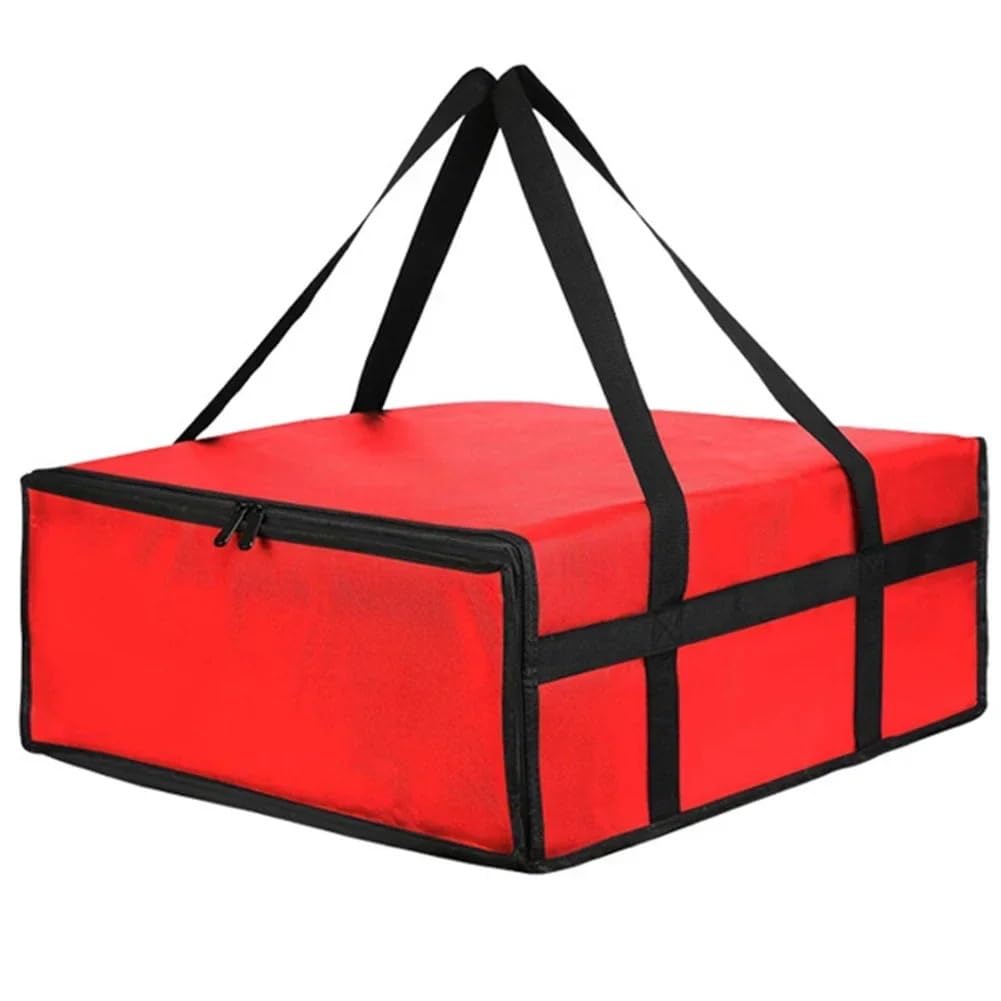 bolsa isotérmica, Bolsa térmica for pizza, bolsa de comida, supermercado, for negra y roja, impermeable(Red,50x50x20.5CM)