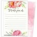 Pink Vintage Floral Set of 25 Fill-in Invitations and Envelopes for Soirees, Bridal Showers, Baby Showers, Birthdays, Graduations, Dinner Parties, Rehearsal Dinners and Bachelorette Parties.