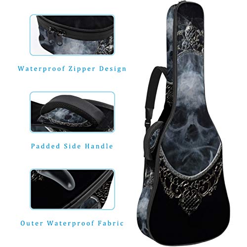 Housse de guitare rembourrée motif tête de mort fumée et miroirs 106,7 cm Housse de protection étanche avec poignée de… - Les Beatles, Paul McCartney, John Lennon, RIngo Starr, George Harrison Housse de guitare rembourrée motif tête de mort fumée et miroirs 106,7 cm Housse de protection étanche avec poignée de… – Image 5