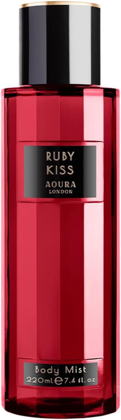 Aoura London Ruby Kiss Body Mist 220ml | Fresh Floral Long Lasting | Daily Wear Fragrance Spray for Women 200ml
