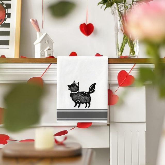 Miniatura 3 de Ymaotrade Toallas de cocina negras para perros, toallas de mano para mascotas, paños de microfibra de secado rápido para cocina, toallas de mano con