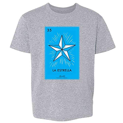 Pop Threads La Estrella Star Loteria Card Mexican Bingo Baby Toddler Kids Girl Boy T-Shirt Sport Grey 4T