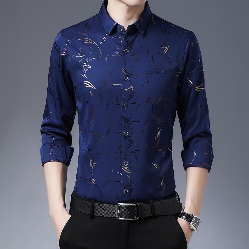 Camiseta informal de manga larga para hombre joven en primavera 7