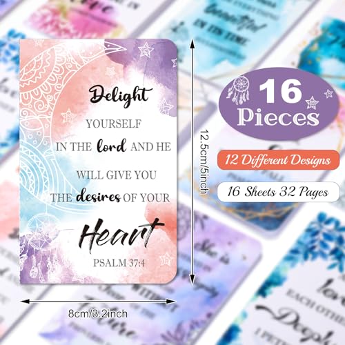 Carnets de Versets Bibliques Floraux x16 Blocs-Notes de Poche - 2