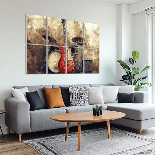 Paneles acústicos decorativos VVLUXIDECO de 8 piezas, 48"x32", panel autoadhesivo de fibra de poliéster para control de sonido en estudios y oficinas miniatura 6