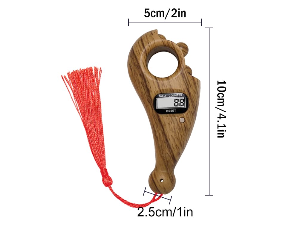 Abiyou 1 Piece Digital Beads Counter, Portable Prayer Beads Counter, Prayer Digital Tasbih, for Meditation, Relaxation, Active Fingers, Prayer Islamic Tasbih Muslim