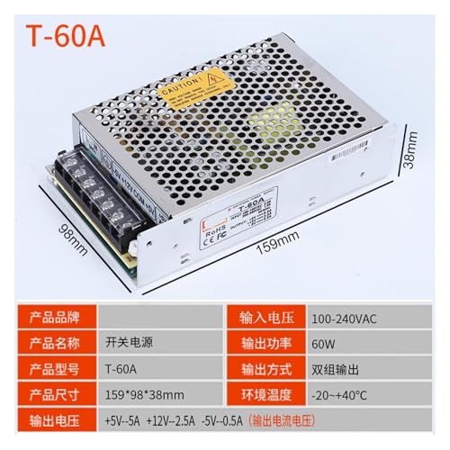 Alimentation à découpage T-60A pour centraliser vos circuits 5V 12V et 24V