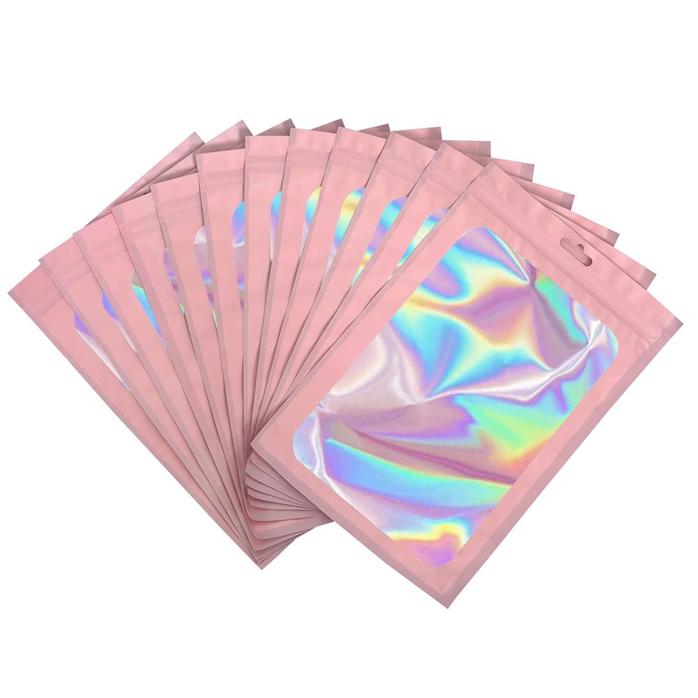 HASTHIP 100 Pcs Smell Proof Mylar Bags, Chocolate Bags Candy Bags Treat Bag Cookie Bags, Resealable Multifunctional Bags Jewellery And Hardware (Pink, 8 X 13Cm)(Others), Polyethylene (B09H773YBW) Amazon Price History, Amazon Price Tracker