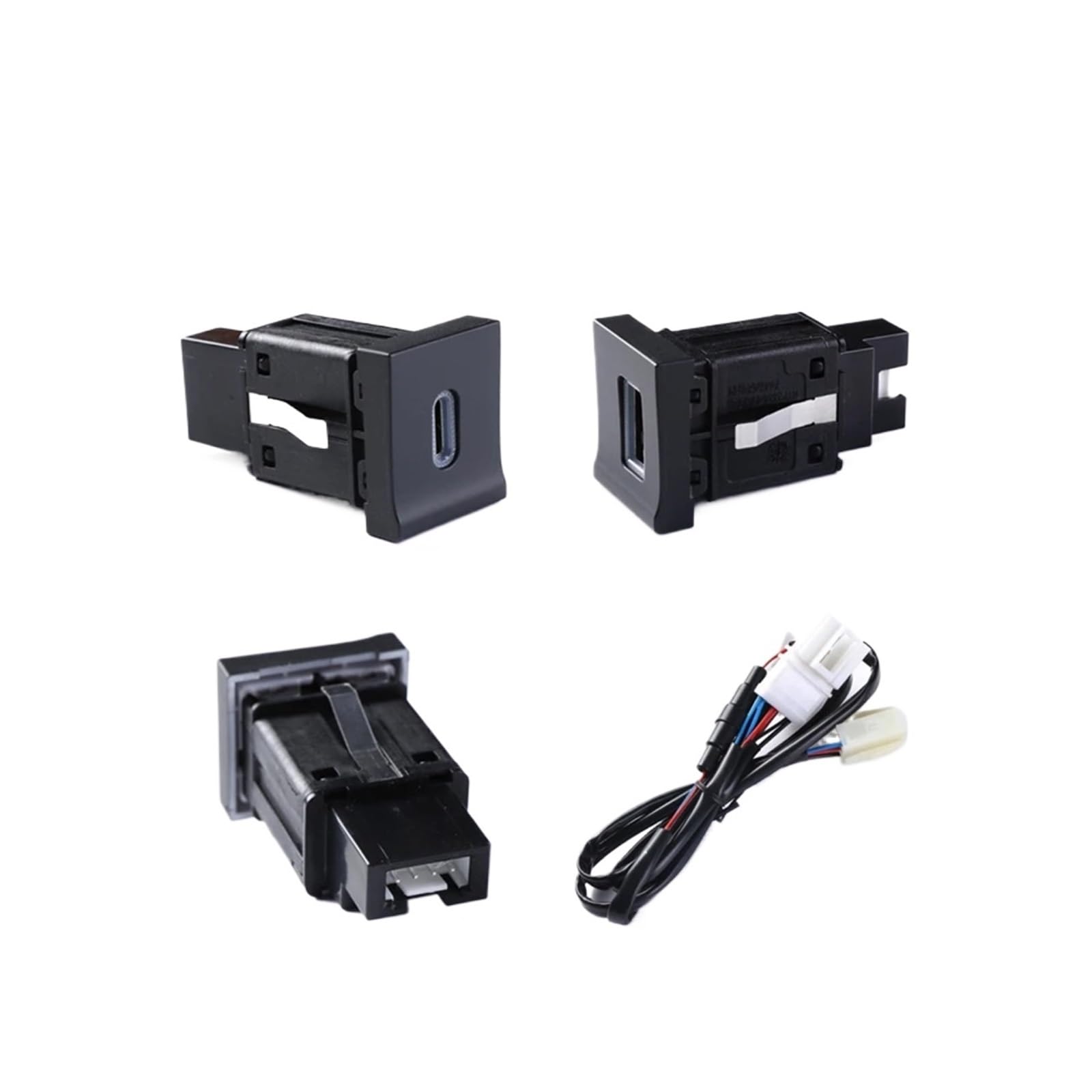 Interruttore a levetta per auto Per VW Per Volkswagen Sagitar USB caricabatteria per auto QC3.0 adattatore interfaccia di ricarica automatica pulsante 2015-2018 parti(QC3.0 and PD)