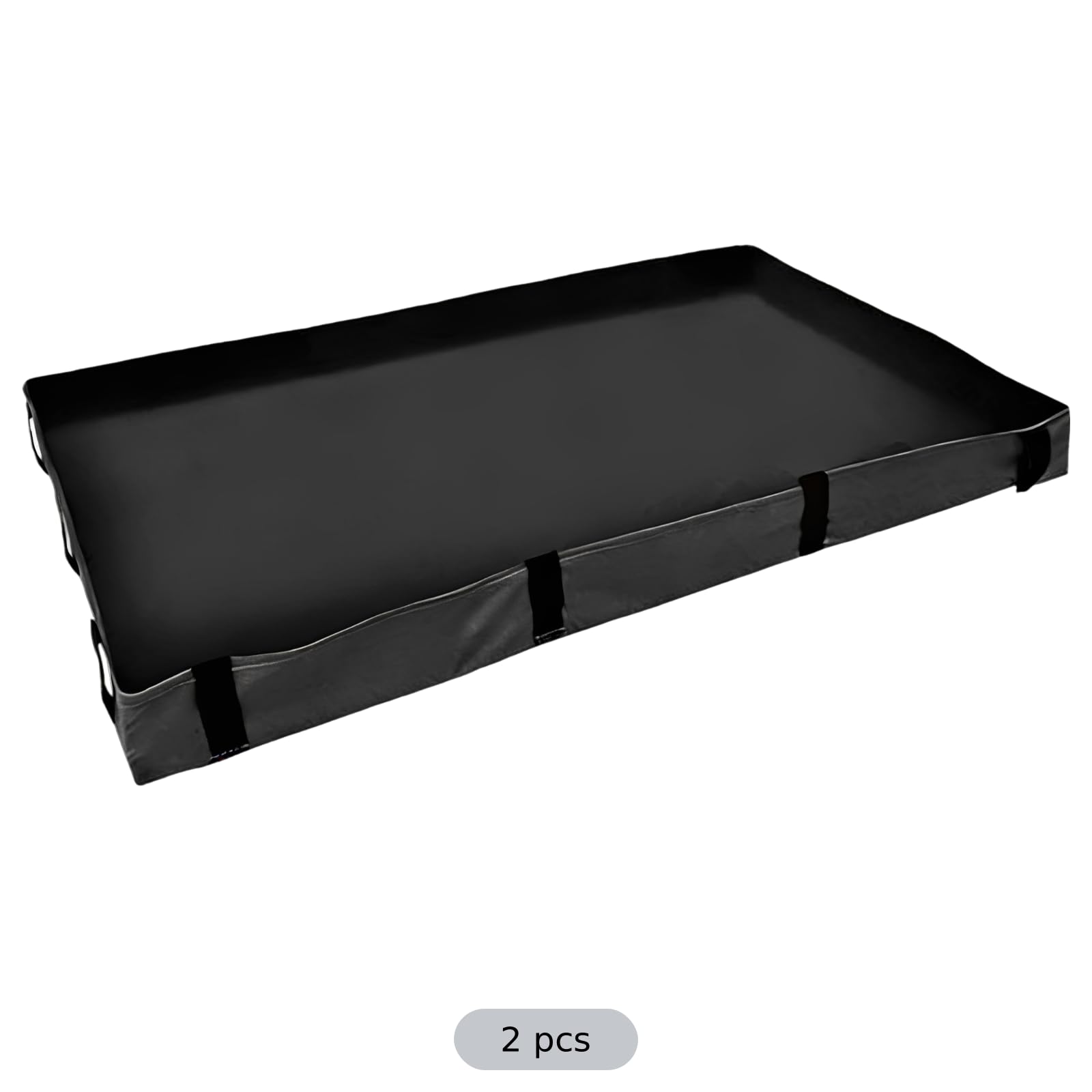 2 STK. Käfigeinlagen für Meerschweinchen, 119 x 61 cm Oxford-Gewebe, 9,5 cm hohe Seiten, Schwarze Bodenwanne als Ersatz für Kaninchen und Kleintiere, für drinnen und draußen