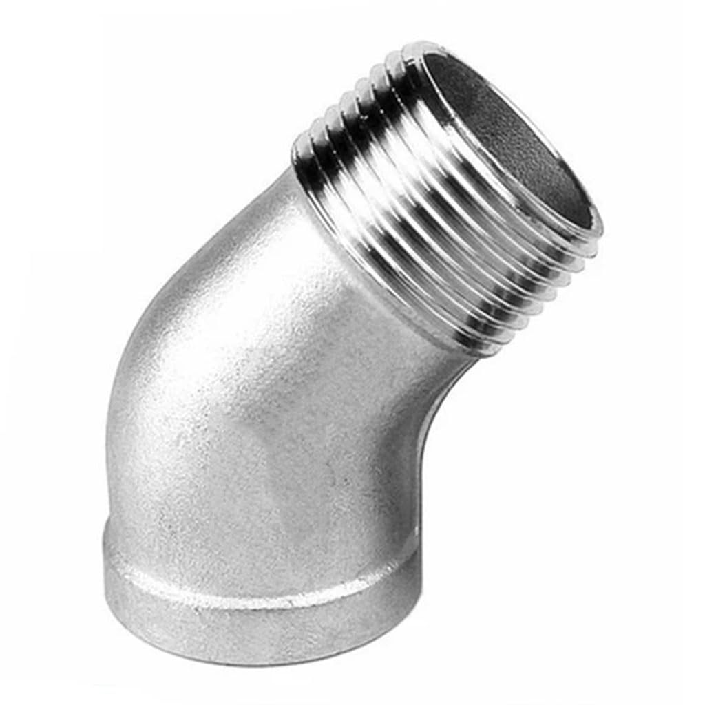 AARTERZZA Stainless Steel Cast Pipe Fitting, 1/4" 3/8" 1/2" 3/4" 1" 1-1/4" 1-1/2" 2" 3" 4" Female to Male 45 Degree Elbow Connector Coupler 316 Stainless Pipe Fitting, 1PCS(2.5 Inch) Pipe Fitting