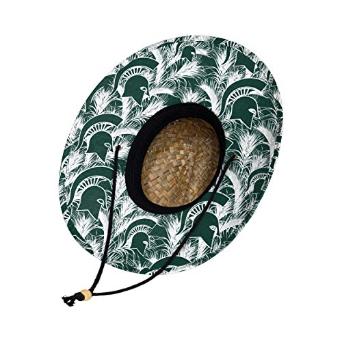 Image of FOCO Men's NCAA College Team Logo Floral Straw Sun Hat