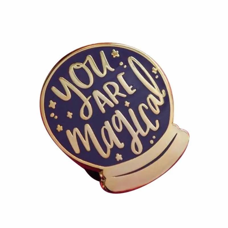 Image of You are a magical enamel pin Magic crystal ball brooch metal badge jewelry accessory gift