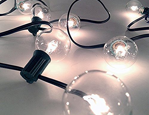 Goothy Clear Globe G40 Screw Base Light Bulbs Replacement 1.5-Inch, E12 Base, 25 Pack #TOP3