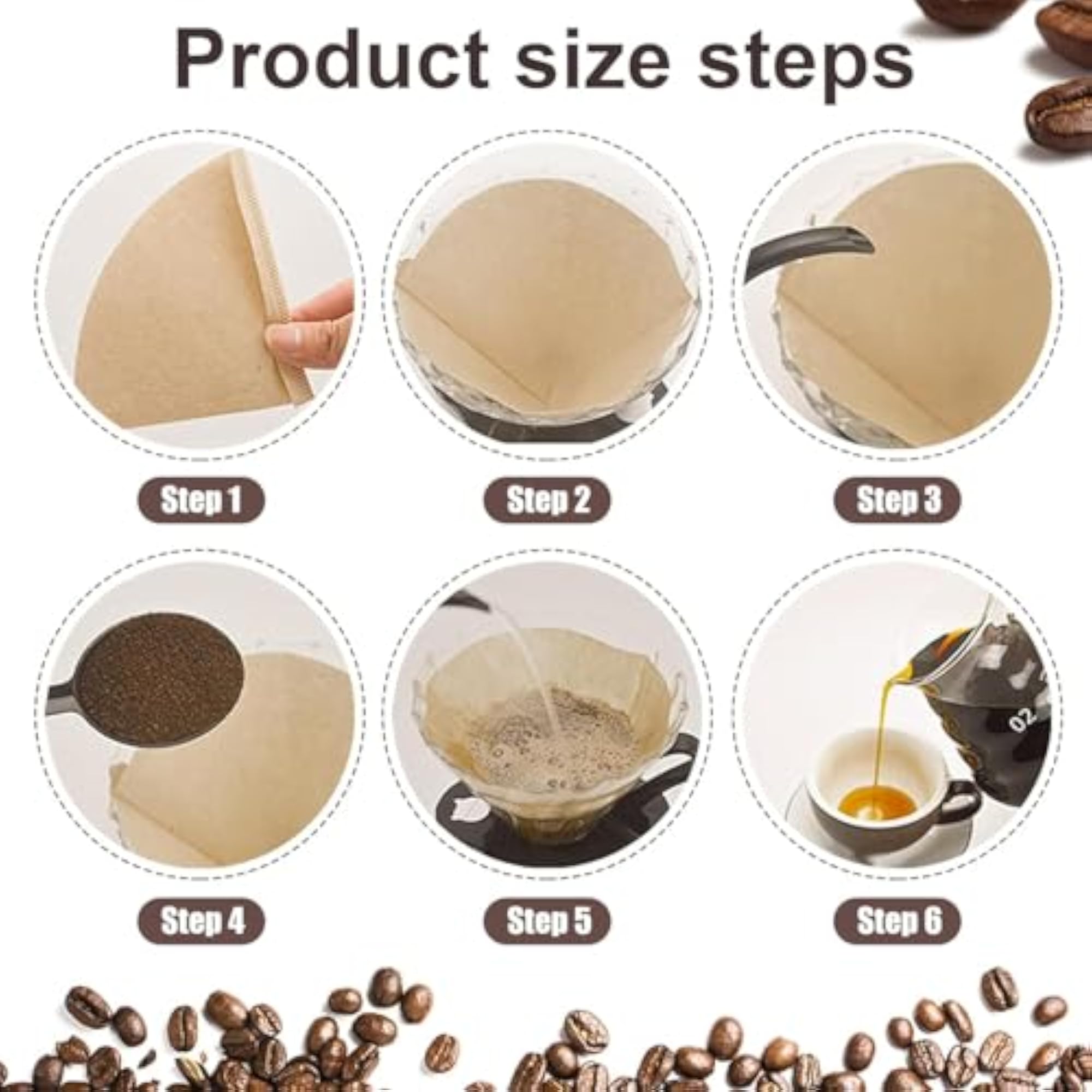 Coffee Filters Cone 01, 100 Count Unbleached Natural Brown