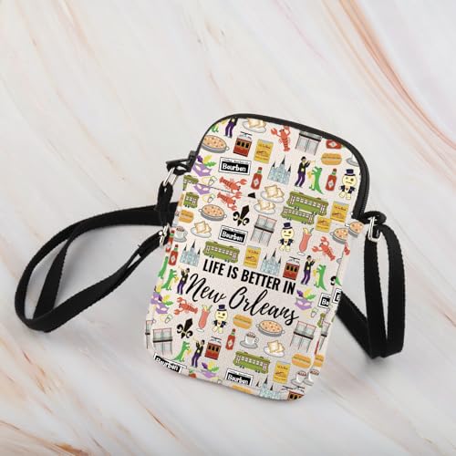 WCGXKO New Orleans Gift Life Is Better In New Orleans Crossbody Bag New Orleans Souvenirs Travel Gift4