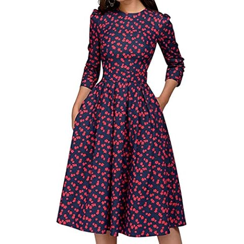 Simple Flavor Floral Midi Evening Dress Cover